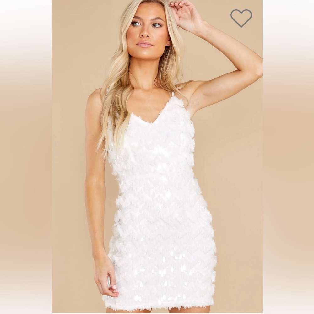 White sequin dress